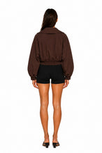 Load image into Gallery viewer, NEWEST ARRIVAL Brown Cropped Wrap Buckle Jacket
