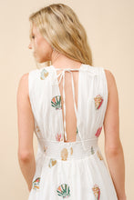 Load image into Gallery viewer, Off White Seashell Embroidered Maxi Dress
