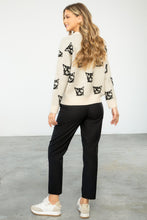 Load image into Gallery viewer, NEWEST ARRIVAL THML Cat Print Knit Sweater
