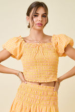 Load image into Gallery viewer, NEWEST ARRIVAL Pink/Yellow Gingham Smocked Maxi Skirt Set
