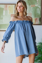 Load image into Gallery viewer, LAST ONE Denim Off Shoulder Relaxed Romper
