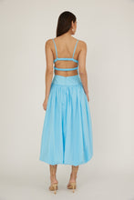 Load image into Gallery viewer, Ocean Blue Bubble Bottom Midi Dress
