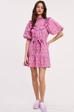 Load image into Gallery viewer, NEWEST ARRIVAL Pink Floral Puff Sleeve Dress
