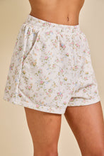 Load image into Gallery viewer, NEWEST ARRIVAL White Pastel Floral Lounge Shorts Set
