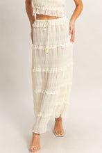 Load image into Gallery viewer, NEWEST ARRIVAL Cream Back Out Maxi Skirt Set
