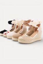 Load image into Gallery viewer, NEWEST ARRIVAL Natural Crochet Lace Up Wedges
