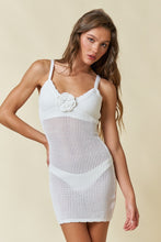 Load image into Gallery viewer, ONLINE ONLY White Crochet Coverup Dress
