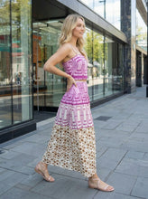 Load image into Gallery viewer, NEWEST ARRIVAL Purple/Lilac Geometric Midi Skirt Set

