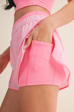 Load image into Gallery viewer, NEWEST ARRIVAL Pink Double Layered Running Shorts

