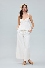 Load image into Gallery viewer, NEWEST ARRIVAL White Eyelet Cami Top
