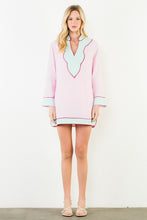 Load image into Gallery viewer, NEWEST ARRIVAL *PREORDER 2/12* Pink Color Block V-Neck Dress
