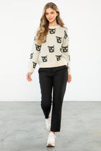 Load image into Gallery viewer, NEWEST ARRIVAL THML Cat Print Knit Sweater
