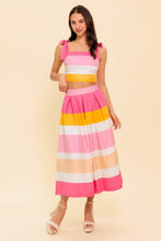 Load image into Gallery viewer, NEWEST ARRIVAL Pink/Orange Midi Skirt Set
