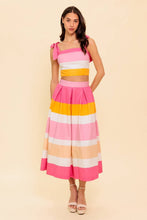 Load image into Gallery viewer, NEWEST ARRIVAL Pink/Orange Midi Skirt Set
