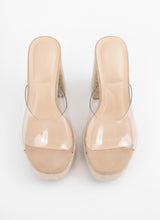 Load image into Gallery viewer, NEWEST ARRIVAL *RESTOCKED* Clear Espadrille Platform Block Heels
