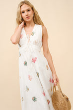 Load image into Gallery viewer, Off White Seashell Embroidered Maxi Dress

