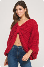 Load image into Gallery viewer, NEWEST ARRIVAL *PREORDER 11/21* Red Large Bow Reversible Sweater
