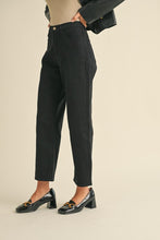 Load image into Gallery viewer, NEWEST ARRIVAL Black Tapered Cotton Pants
