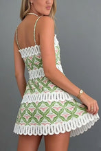 Load image into Gallery viewer, NEWEST ARRIVAL *PREORDER 5/29* Green Geometric Dress
