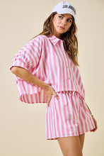 Load image into Gallery viewer, NEWEST ARRIVAL Striped Button Down Shorts Set
