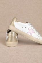 Load image into Gallery viewer, NEWEST ARRIVAL Pink/Gold Star Sneakers
