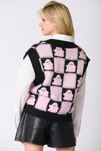 Load image into Gallery viewer, Black/Pink Ghost Sleeveless Vest
