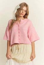 Load image into Gallery viewer, NEWEST ARRIVAL Pink Cropped Fuzzy Boxy Cardigan
