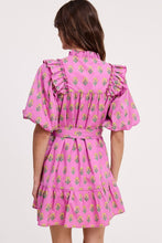 Load image into Gallery viewer, NEWEST ARRIVAL Pink Floral Puff Sleeve Dress

