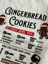 Load image into Gallery viewer, Gray Gingerbread Recipe Embroidered Crewneck
