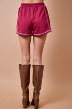 Load image into Gallery viewer, NEWEST ARRIVAL *PREORDER 9/4* Burgundy Mock Sweat Shorts Set
