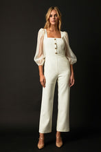 Load image into Gallery viewer, NEWEST ARRIVAL Cream Organza Sleeve Jumpsuit

