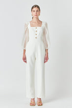 Load image into Gallery viewer, NEWEST ARRIVAL Cream Organza Sleeve Jumpsuit
