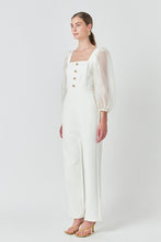 Load image into Gallery viewer, NEWEST ARRIVAL Cream Organza Sleeve Jumpsuit
