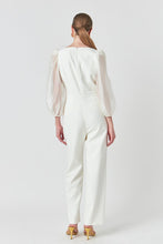 Load image into Gallery viewer, NEWEST ARRIVAL Cream Organza Sleeve Jumpsuit
