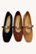 Load image into Gallery viewer, NEWEST ARRIVAL *PREORDER 9/14* Camel Suede Ballet Flats
