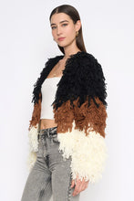 Load image into Gallery viewer, FINAL SALE Black Tier Fringe Jacket
