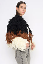 Load image into Gallery viewer, FINAL SALE Black Tier Fringe Jacket
