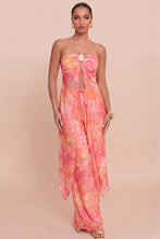 Load image into Gallery viewer, NEWEST ARRIVAL *PREORDER 6/26* Peach Coral Split Open Top with Pants Set
