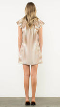 Load image into Gallery viewer, LAST ONE FINAL SALE Brown/Olive Striped Button Down Dress
