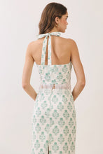 Load image into Gallery viewer, NEWEST ARRIVAL Green Botanical Fringe Midi Skirt Set
