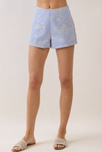 Load image into Gallery viewer, NEWEST ARRIVAL Blue Paisley Embroidered Shorts Set
