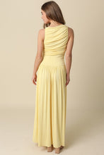 Load image into Gallery viewer, NEWEST ARRIVAL Butter Yellow Ruched Maxi Dress
