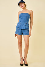 Load image into Gallery viewer, NEWEST ARRIVAL Denim Strapless Romper
