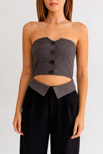 Load image into Gallery viewer, FINAL SALE Gray/Black Blazer Style Jumpsuit
