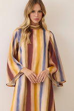 Load image into Gallery viewer, NEWEST ARRIVAL *PREORDER 10/7* Fall Watercolor Striped Maxi Dress
