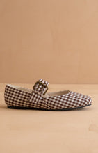 Load image into Gallery viewer, NEWEST ARRIVAL *PREORDER 10/9* Brown Gingham Ballet Flats
