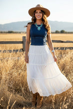 Load image into Gallery viewer, NEWEST ARRIVAL Denim Fitted Crop Top
