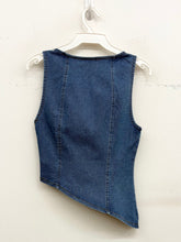 Load image into Gallery viewer, NEWEST ARRIVAL Denim Asymmetrical Sleeveless Blouse
