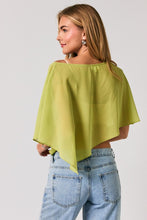 Load image into Gallery viewer, NEWEST ARRIVAL Light Olive Crop Poncho Top
