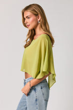 Load image into Gallery viewer, NEWEST ARRIVAL Light Olive Crop Poncho Top
